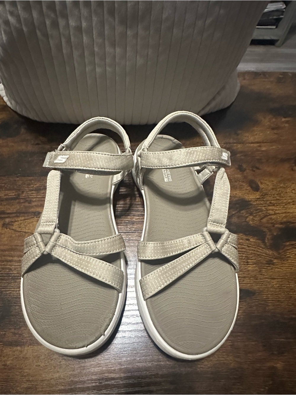 Skechers Beige/Taupe Strappy Comfort Sandals